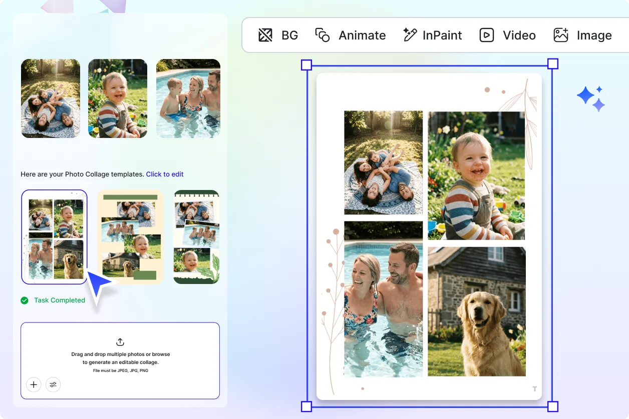 Free AI Photo Collage Generator, Create Photo Collages Online [ No Signup ]